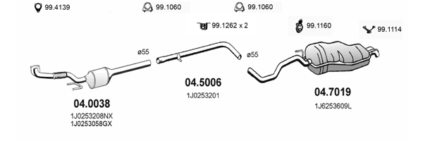 Sistem de esapament ART2376 ASSO