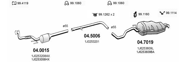 Sistem de esapament ART2377 ASSO