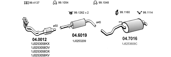 Sistem de esapament ART2570 ASSO