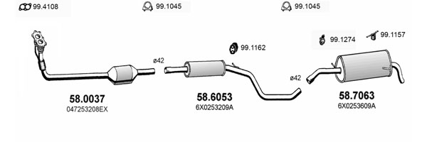 Sistem de esapament ART2585 ASSO