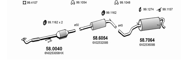 Sistem de esapament ART2587 ASSO