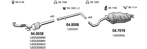 Sistem de esapament ART2591 ASSO