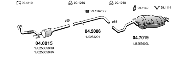 Sistem de esapament ART2610 ASSO