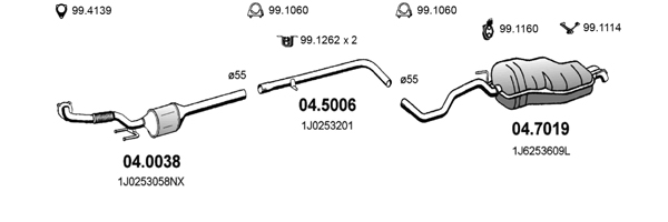 Sistem de esapament ART2611 ASSO