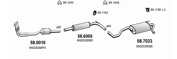 Sistem de esapament ART2631 ASSO