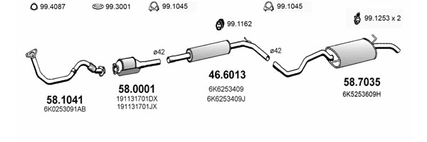 Sistem de esapament ART2636 ASSO