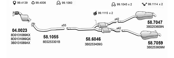 Sistem de esapament ART2662 ASSO