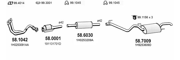 Sistem de esapament ART2706 ASSO