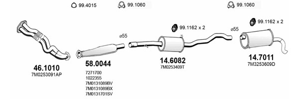 Sistem de esapament ART2724 ASSO