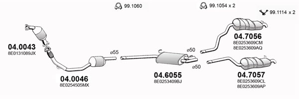 Sistem de esapament ART2764 ASSO