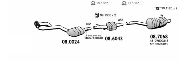 Sistem de esapament ART2768 ASSO