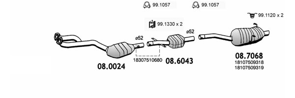 Sistem de esapament ART2769 ASSO