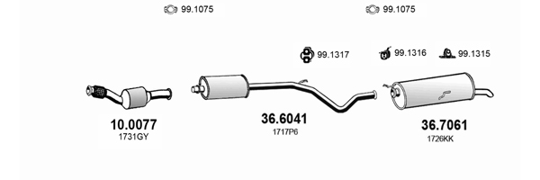 Sistem de esapament ART2786 ASSO