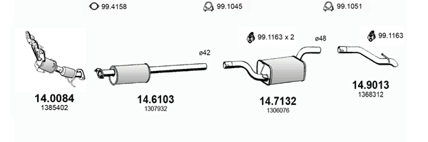 Sistem de esapament ART2845 ASSO