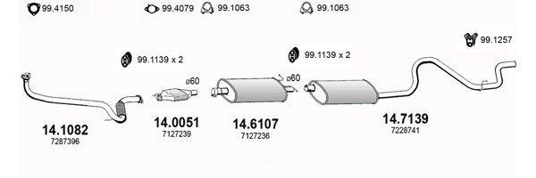 Sistem de esapament ART2882 ASSO
