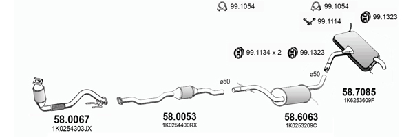 Sistem de esapament ART2945 ASSO