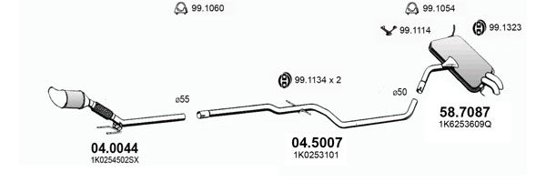 Sistem de esapament ART2946 ASSO