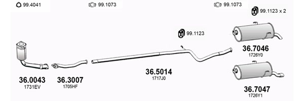 Sistem de esapament ART2968 ASSO