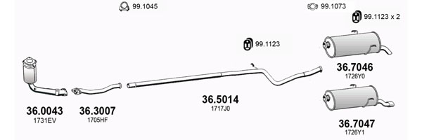 Sistem de esapament ART2970 ASSO