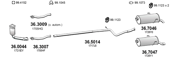 Sistem de esapament ART2971 ASSO