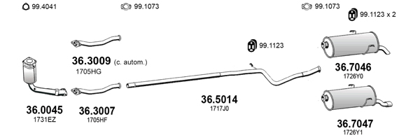 Sistem de esapament ART2972 ASSO