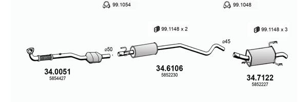 Sistem de esapament ART3020 ASSO