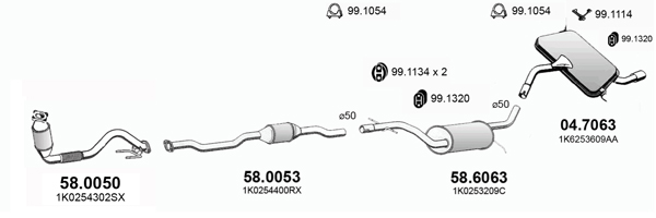 Sistem de esapament ART3170 ASSO