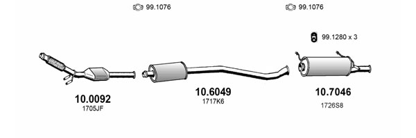 Sistem de esapament ART3268 ASSO