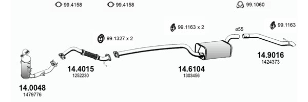 Sistem de esapament ART3363 ASSO