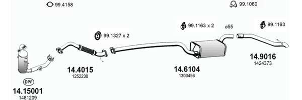 Sistem de esapament ART3381 ASSO