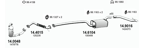 Sistem de esapament ART3382 ASSO