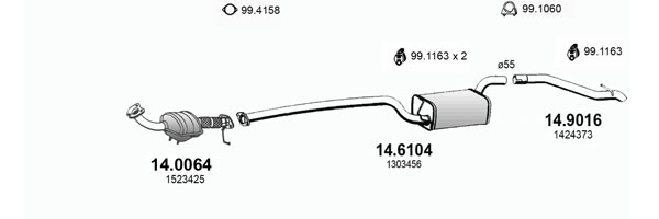 Sistem de esapament ART3383 ASSO