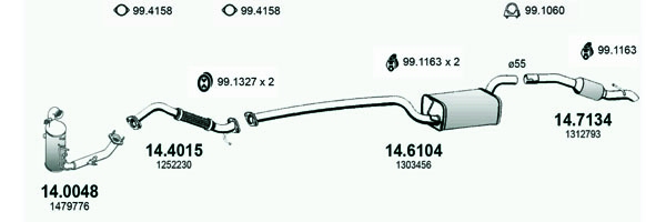 Sistem de esapament ART3438 ASSO