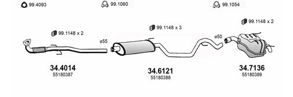 Sistem de esapament ART3567 ASSO