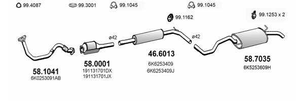 Sistem de esapament ART3622 ASSO
