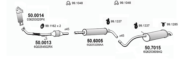 Sistem de esapament ART3717 ASSO