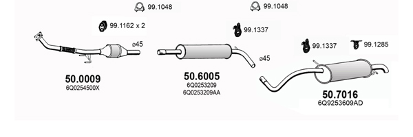 Sistem de esapament ART3720 ASSO