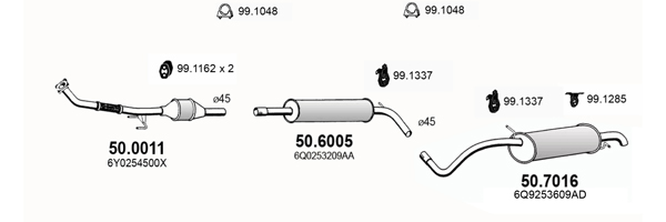 Sistem de esapament ART3722 ASSO