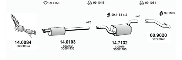 Sistem de esapament ART3756 ASSO