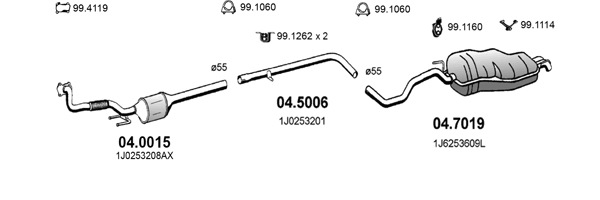 Sistem de esapament ART3760 ASSO