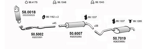Sistem de esapament ART3777 ASSO