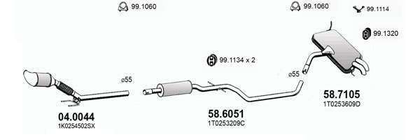 Sistem de esapament ART3796 ASSO