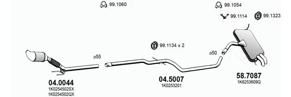 Sistem de esapament ART3883 ASSO