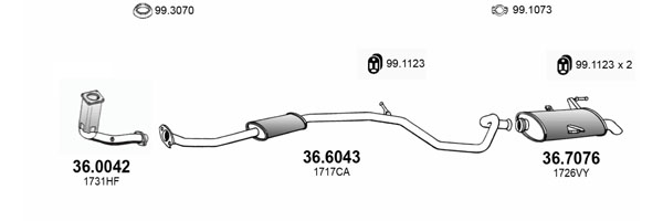 Sistem de esapament ART3891 ASSO