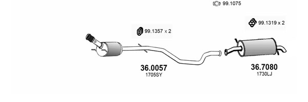 Sistem de esapament ART3936 ASSO