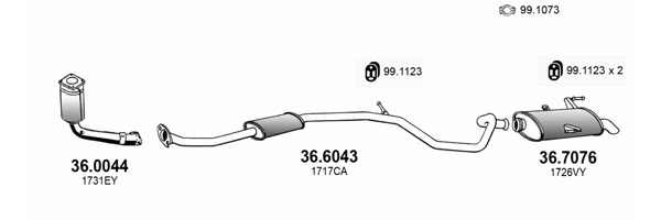 Sistem de esapament ART3943 ASSO