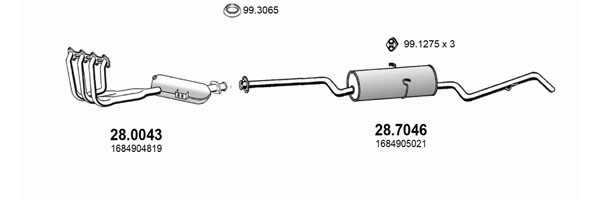 Sistem de esapament ART3982 ASSO