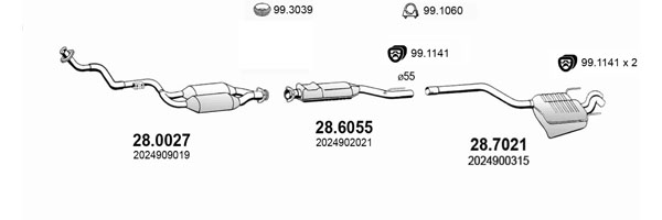 Sistem de esapament ART4001 ASSO
