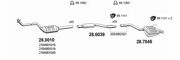 Sistem de esapament ART4011 ASSO