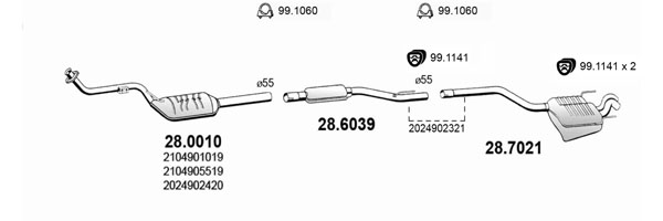 Sistem de esapament ART4012 ASSO